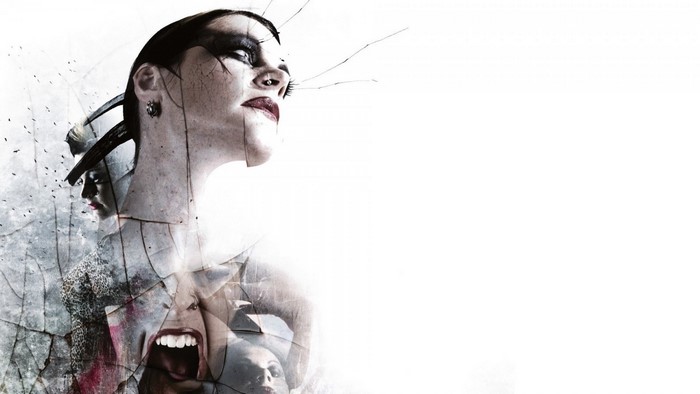Floor Jansen Nightwish singer cracked portrait