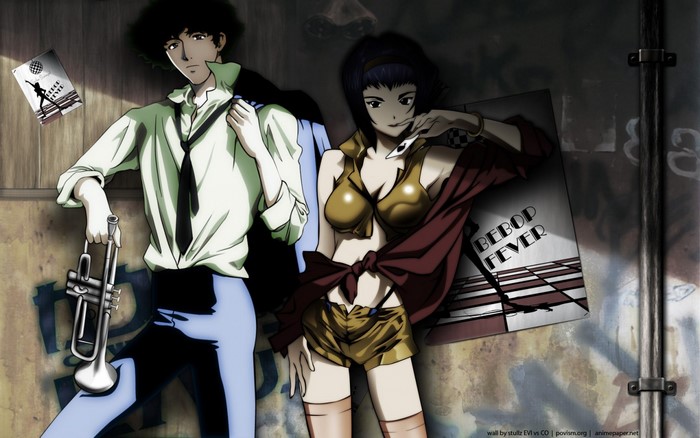 Spike Spiegel and Faye Valentine from Cowboy Bebop