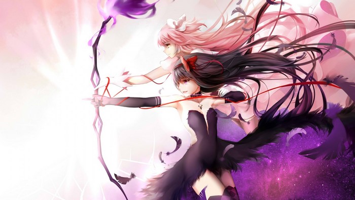 Akemi Homura and Kaname Madoka from Mahou Shoujo Madoka Magica