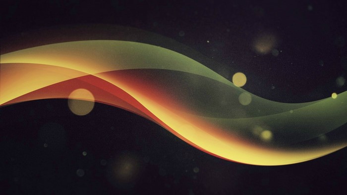 Abstract waves with bokeh lights