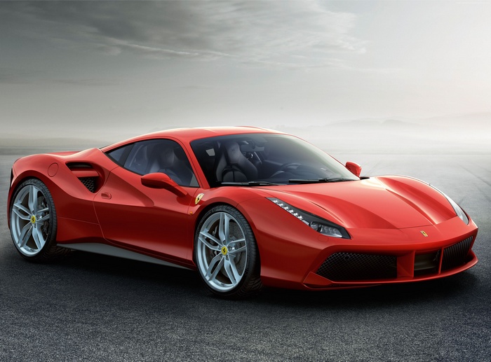 Red Ferrari 488 GTB Coupe