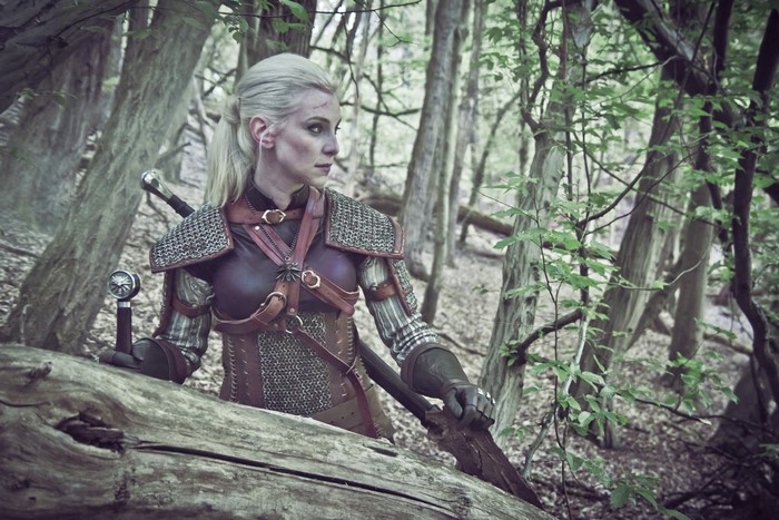Ciri from The Witcher 3 Wild Hunt in a forest