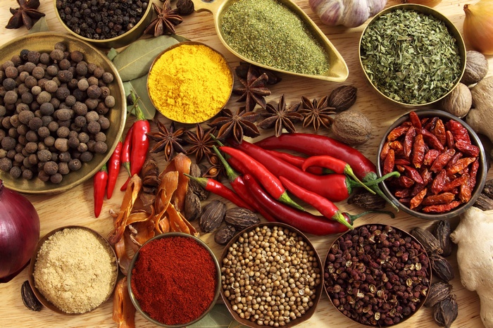 Assortment of Spices and Peppers