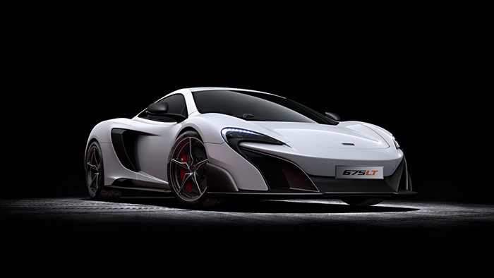 White McLaren 675LT Sports Car