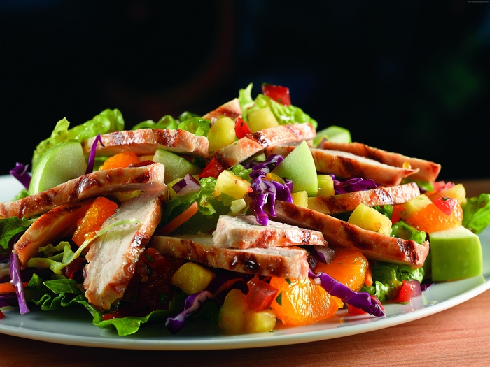 Tropical Chicken Salad with Pineapple, Orange, and Apple
