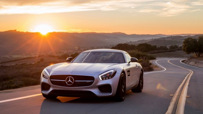 Mercedes Benz AMG GT on Sunset Road
