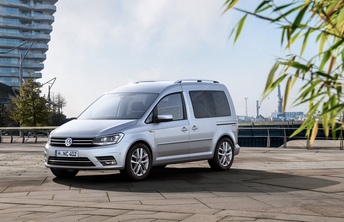 Silver Volkswagen Caddy Van