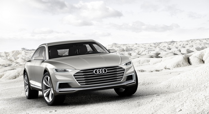 Audi prologue concept car in a desert landscape