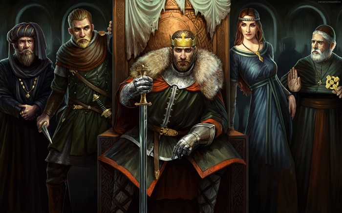 Total War Battles: Kingdom characters on throne