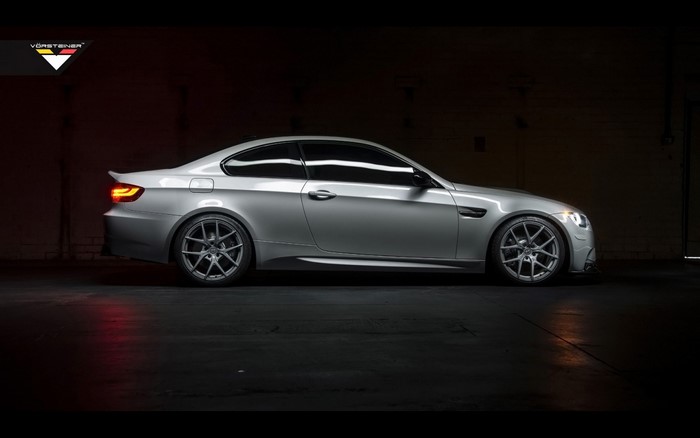 Silver BMW M3 Coupe with Vorsteiner Wheels