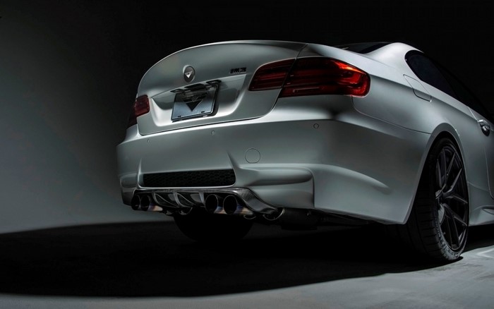 Silver BMW M3 Coupe with Vorsteiner Wheels