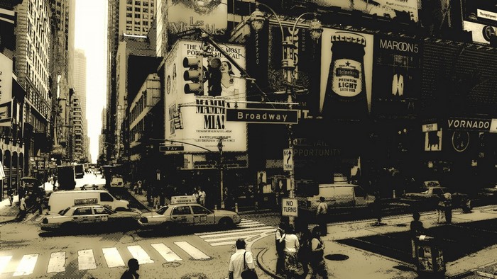 Times Square Broadway and 7th Avenue