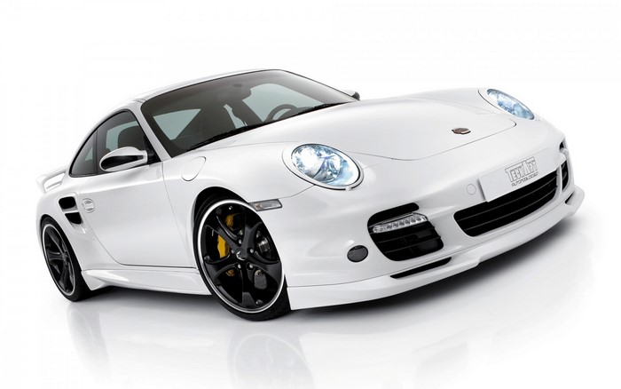 White Porsche 911 Turbo by TechArt