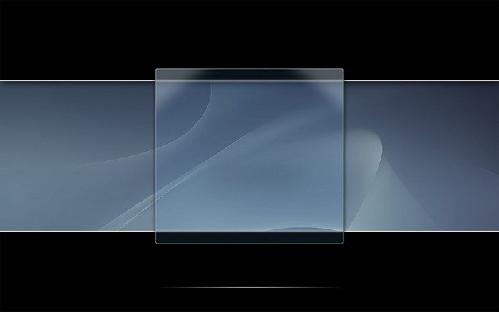 Abstract blue and black background with a glass overlay