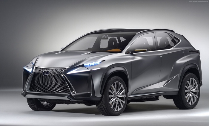 Silver Lexus LF NX Hybrid SUV