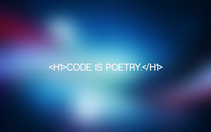 Code is Poetry HTML tag