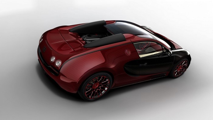 Red and black Bugatti Veyron Grand Sport Vitesse