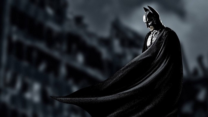 Batman from DC Comics in monochrome