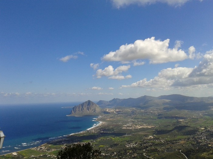 Monte Cofano landscape overlooking the sea in Sicily