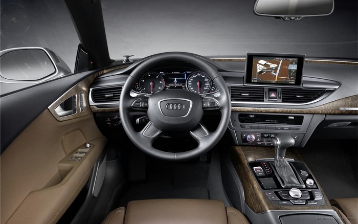 Audi A7 interior dashboard and steering wheel