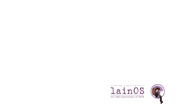 LainOS logo with Lain Iwakura