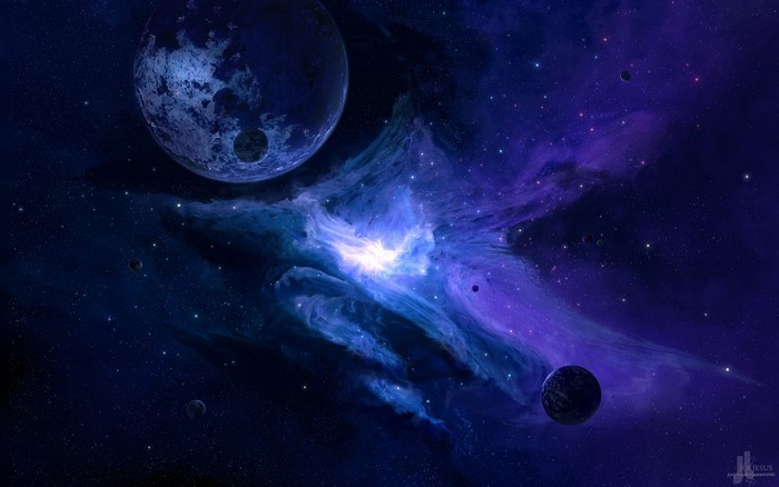 Galaxy, Planet, Render, Space, Space Art, Moon, Nebula, Atmosphere 