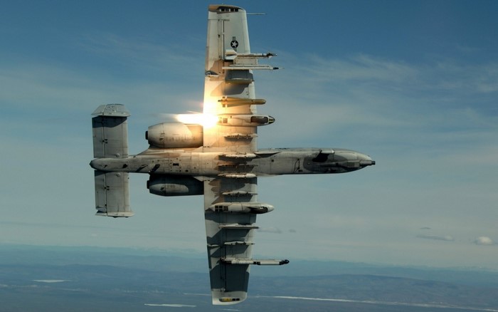 Fairchild Republic A-10 Thunderbolt II aircraft in flight