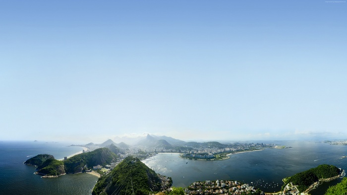 Panoramic view of Rio de Janeiro from Sugarloaf Mountain