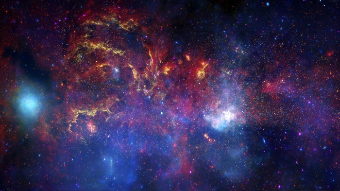 Vast colorful nebula and starfield in deep space