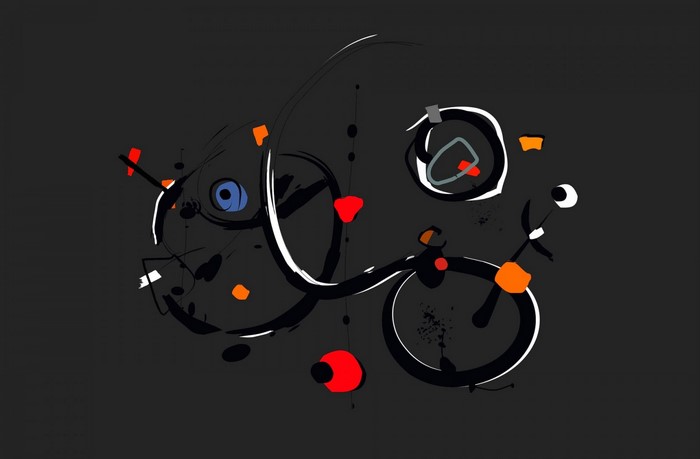 Abstract illustration with circles and shapes