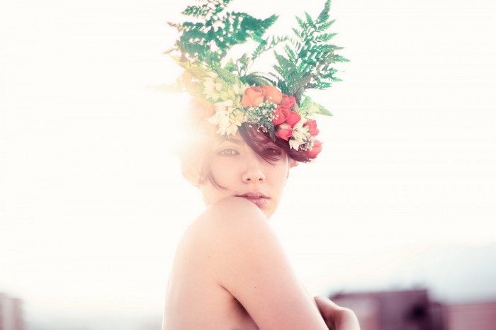 Woman with flower crown