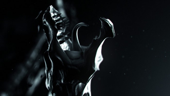 Close-up of a dark, monstrous creature