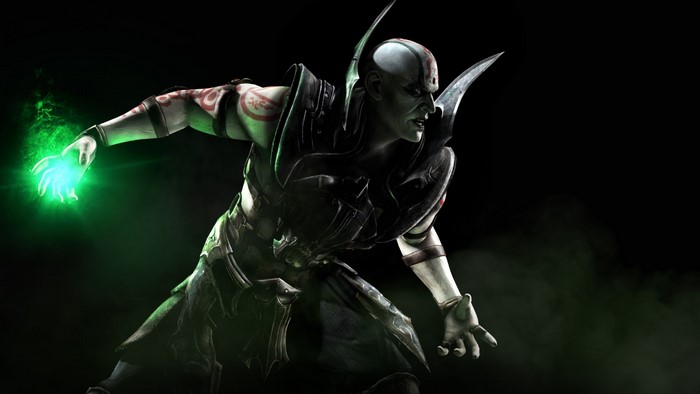 Quan Chi from Mortal Kombat X casting a spell