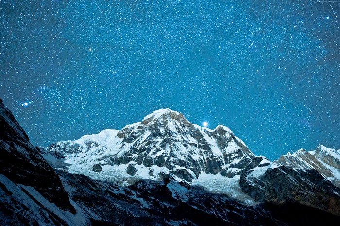 night, 4k, Nepal, Himalayas, 5k, stars