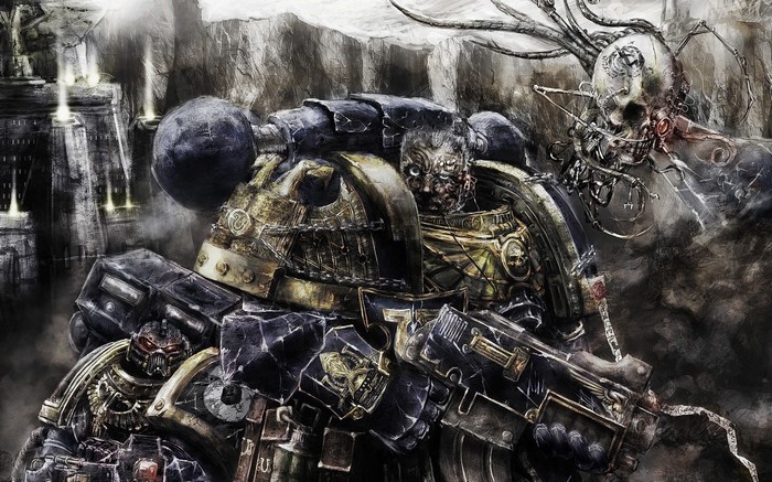 Warhammer 40,000 Space Marine with Skull