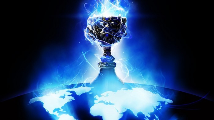League of Legends World Championship Trophy with Earth