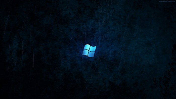Microsoft Windows logo on dark blue background