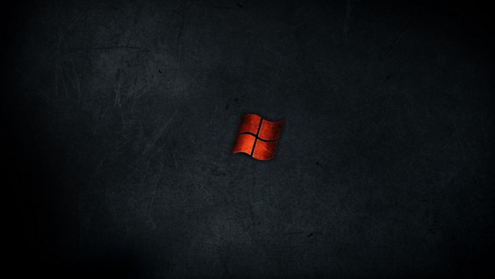Red Windows Logo on Dark Textured Surface