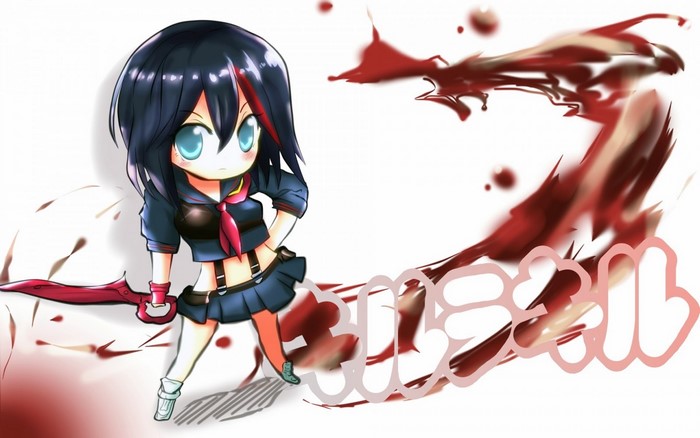 Ryuuko Matoi from Kill la Kill with a sword