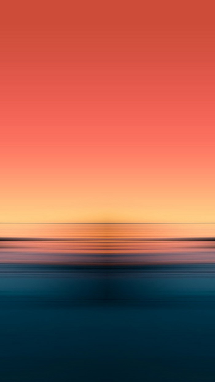 Abstract sunset over the ocean with gradient sky