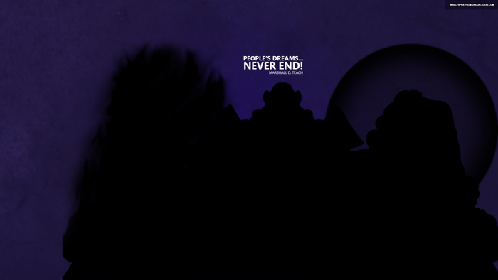 Marshall D. Teach from One Piece silhouette quote