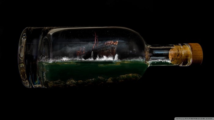Shipwreck in a bottle