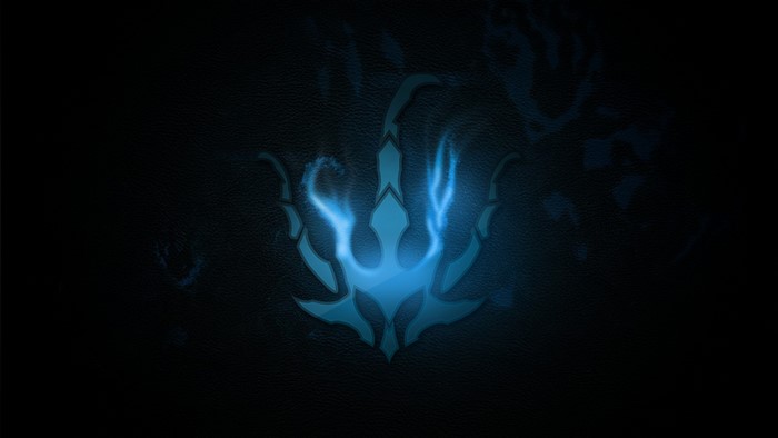 Thresh from League of Legends blue flame logo