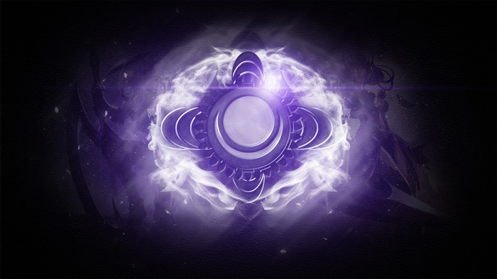 Diana from League of Legends with purple energy