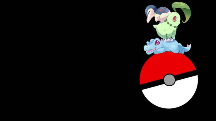 Pokemon from Generation 2 on a Pokeball