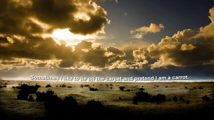 Dramatic sky over a coastal landscape with a quote