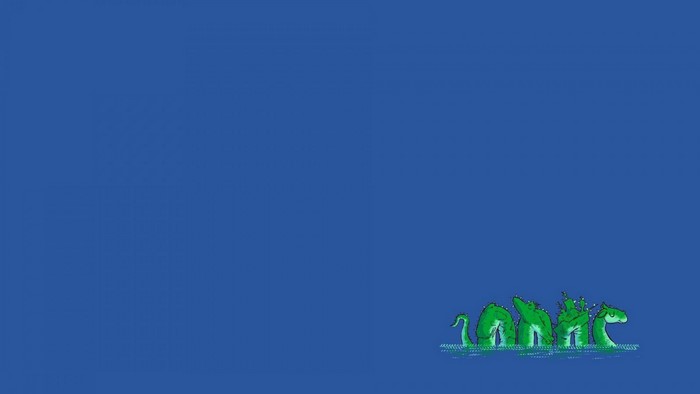 Loch Ness Monster spelling out 'LOCH'