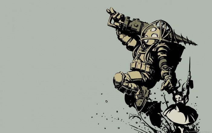 Big Daddy and Little Sister from BioShock
