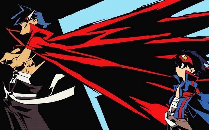 Kamina and Simon from Tengen Toppa Gurren Lagann