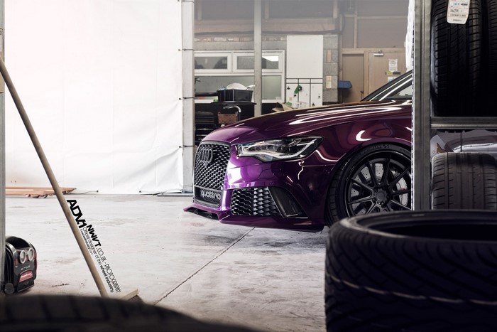 Purple Audi RS6 Avant with ADV.1 Wheels
